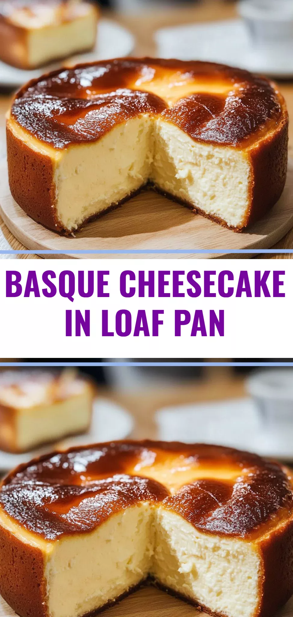 Basque Cheesecake in Loaf Pan
