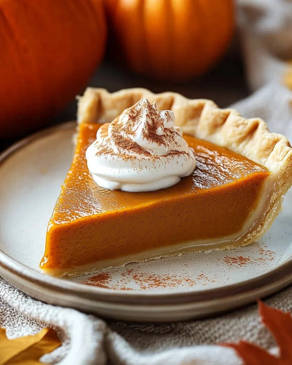 Bourbon-infused pumpkin pie with spices and a golden crust