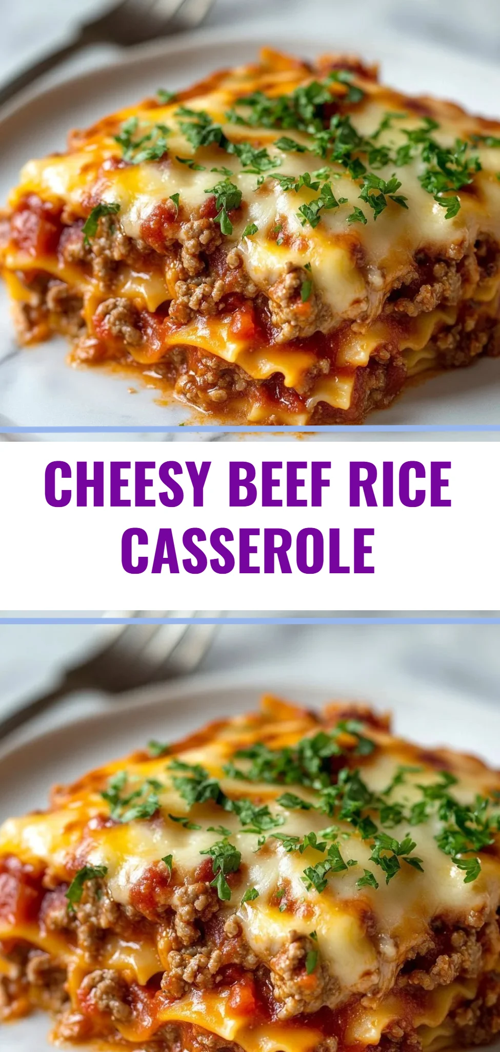 Cheesy Beef Rice Casserole
