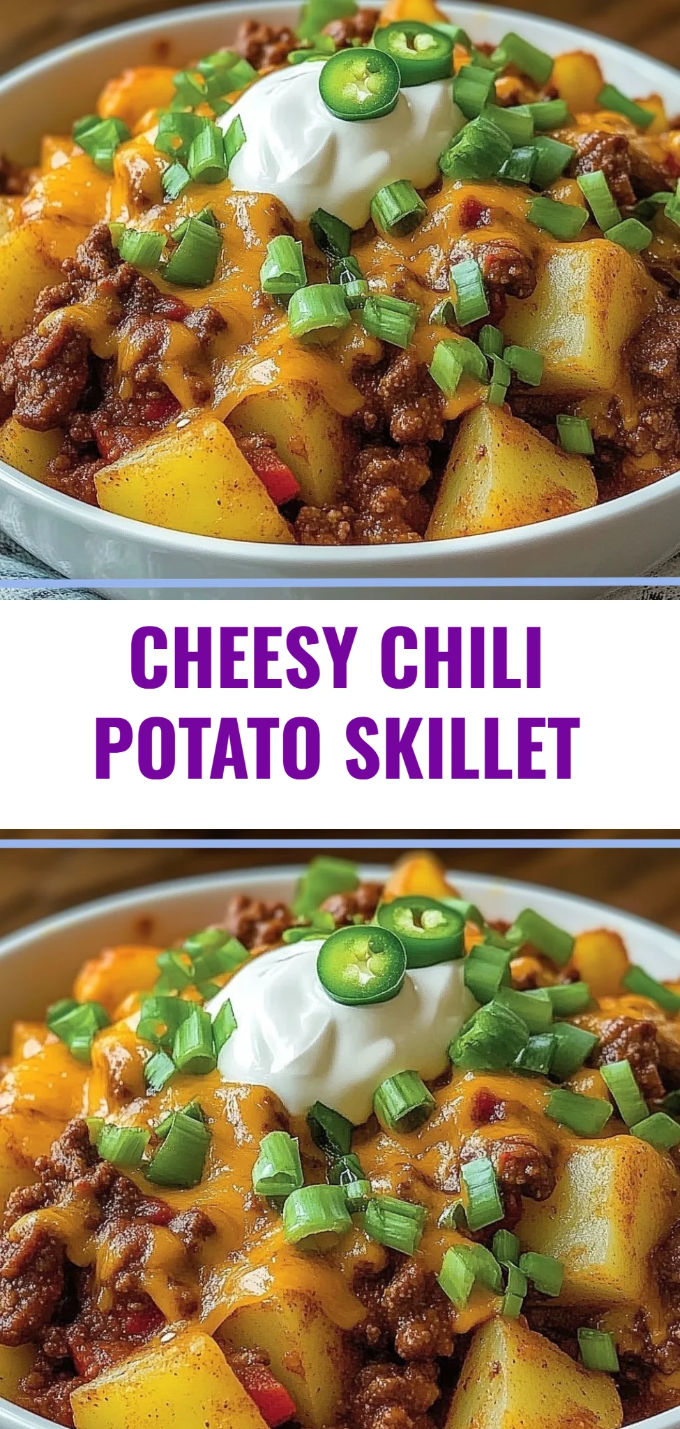 Cheesy Chili Potato Skillet