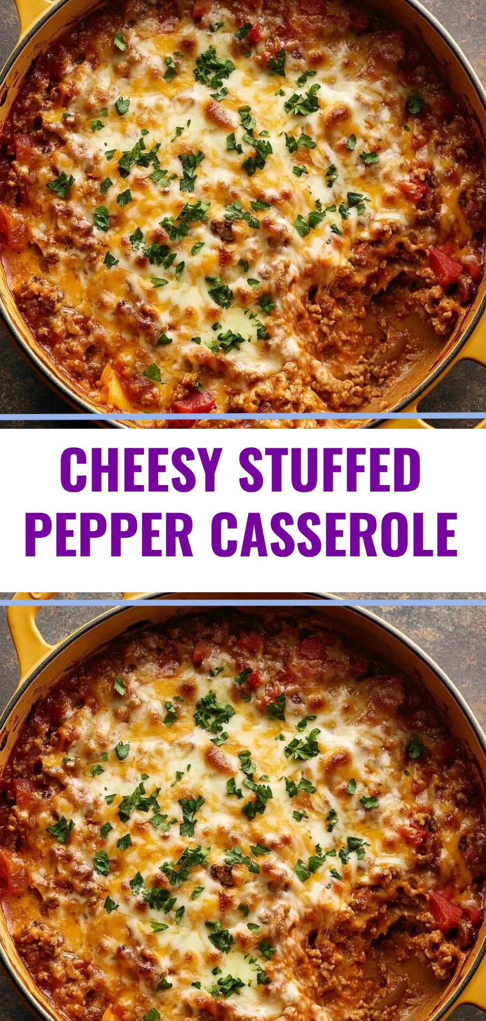 Cheesy Stuffed Pepper Casserole