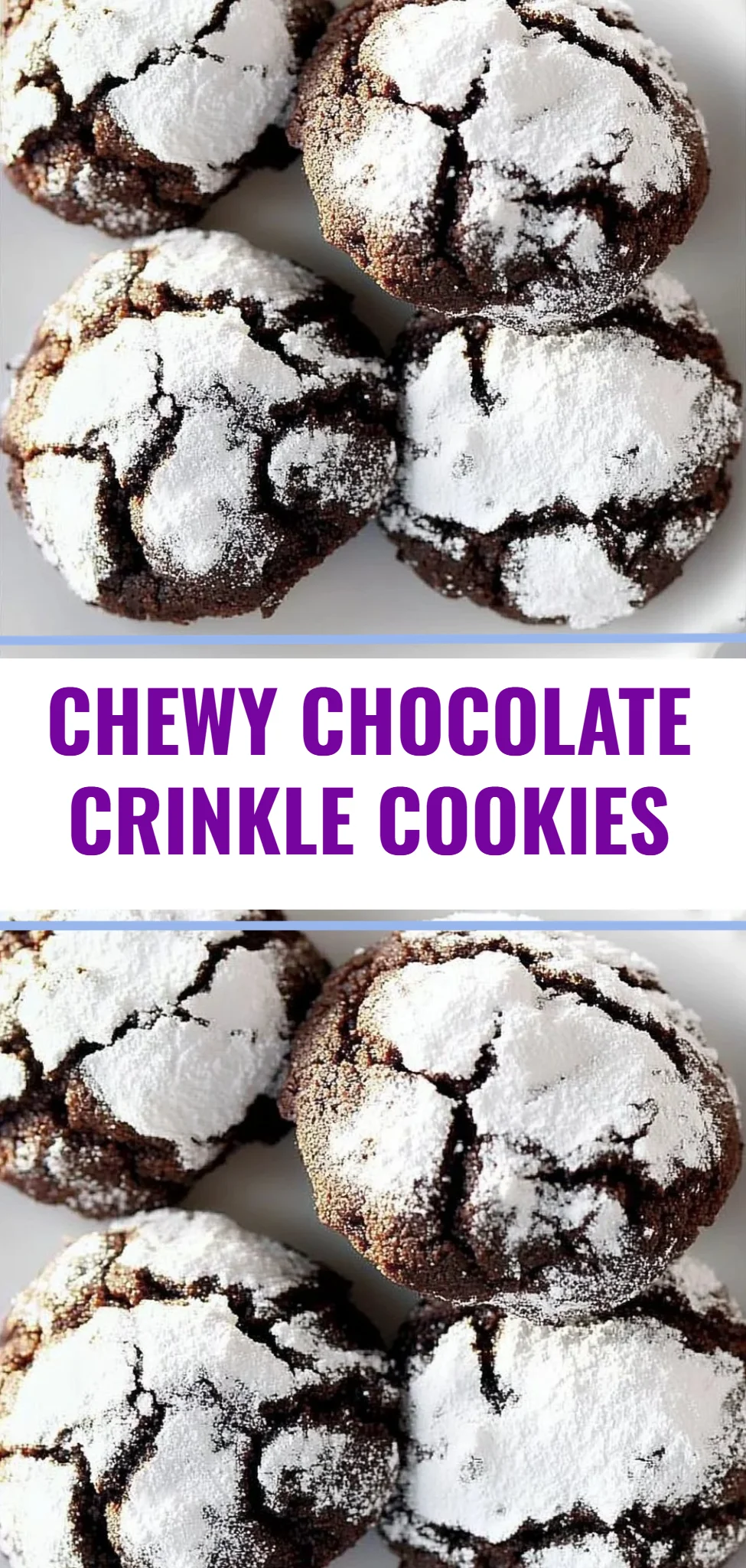 Chewy Chocolate Crinkle Cookies