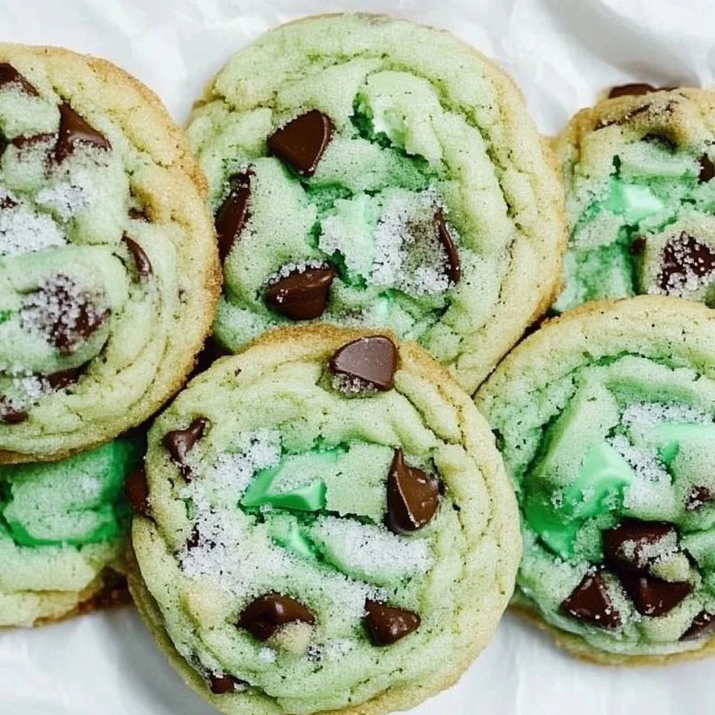 Classic mint chocolate cookies with a rich chocolate base and minty frosting.