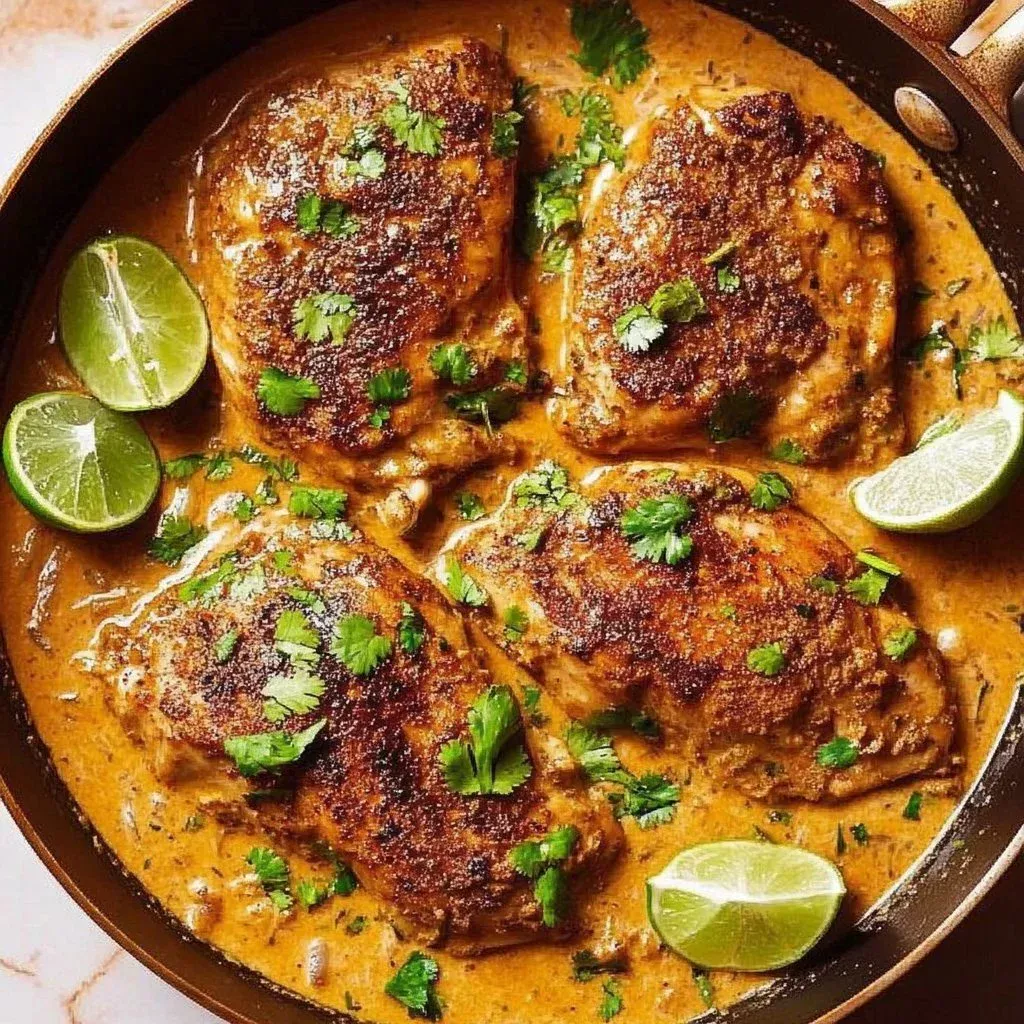 Coconut Lime Chicken served in a one-pan meal with vibrant ingredients