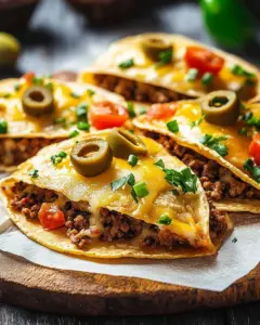 Homemade copycat Taco Bell Mexican pizza with toppings and tortilla crust.