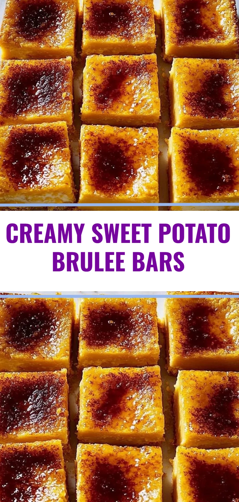 Creamy Sweet Potato Brulee Bars