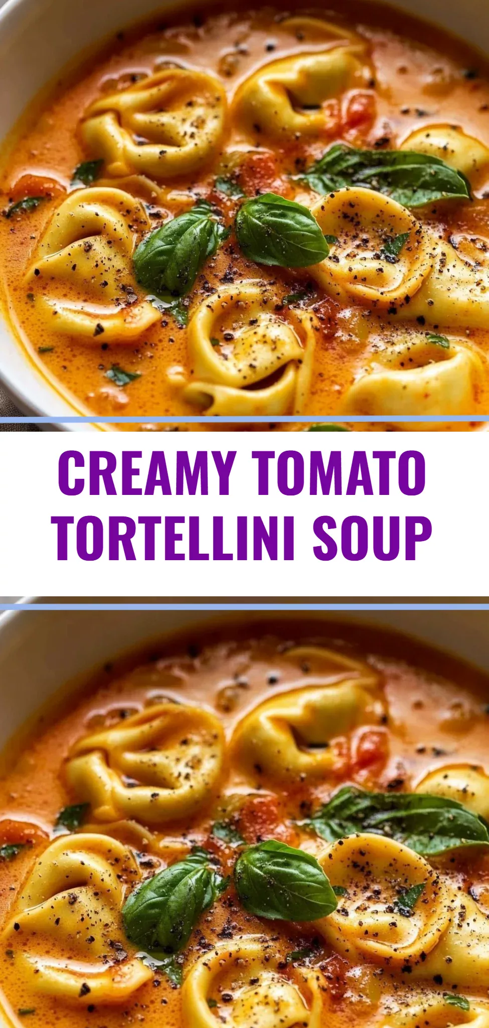 Creamy Tomato Tortellini Soup
