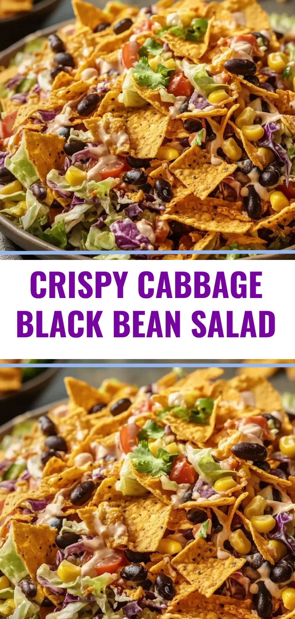 Crispy Cabbage Black Bean Salad