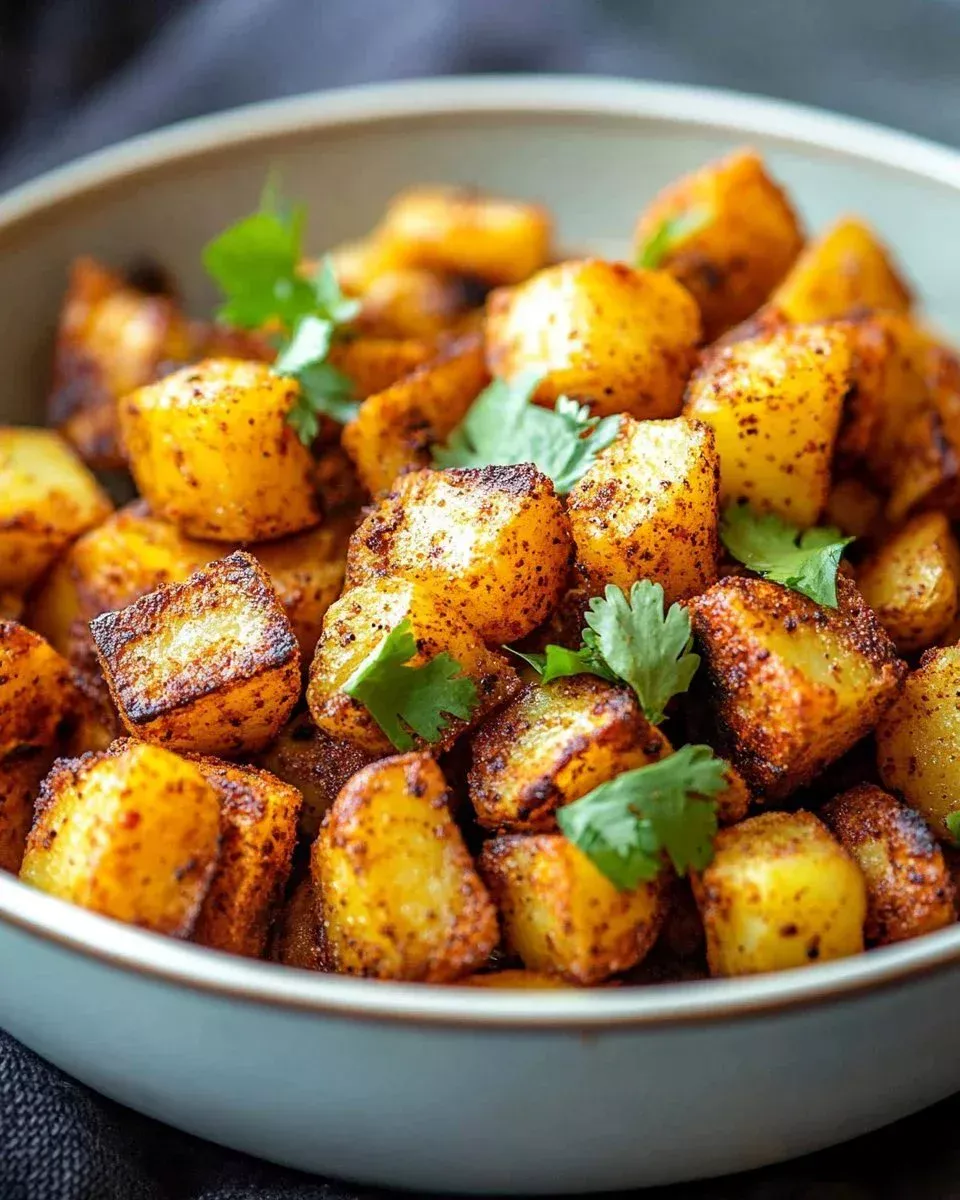 Crispy Mexican roasted potatoes seasoned with spices and herbs