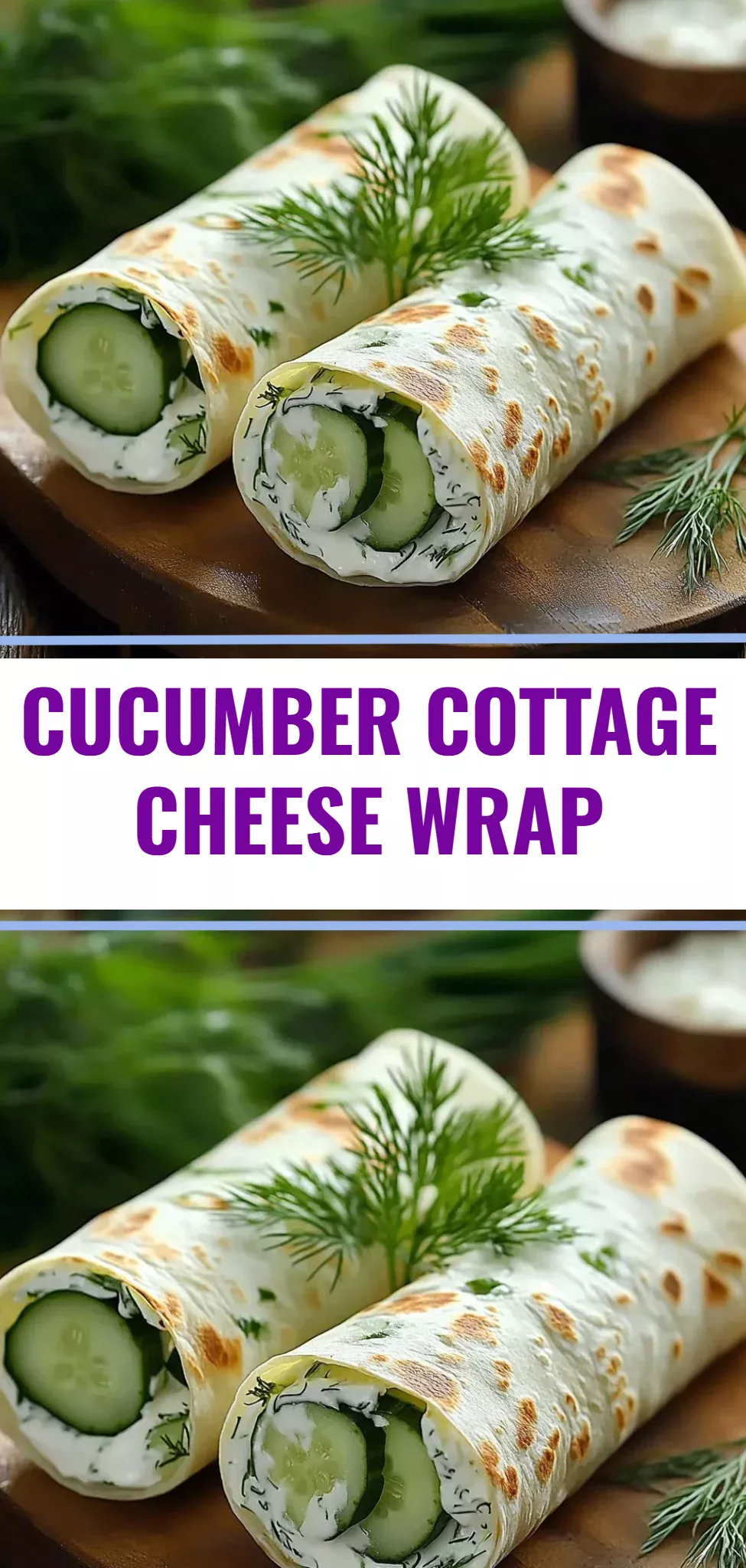 Cucumber Cottage Cheese Wrap