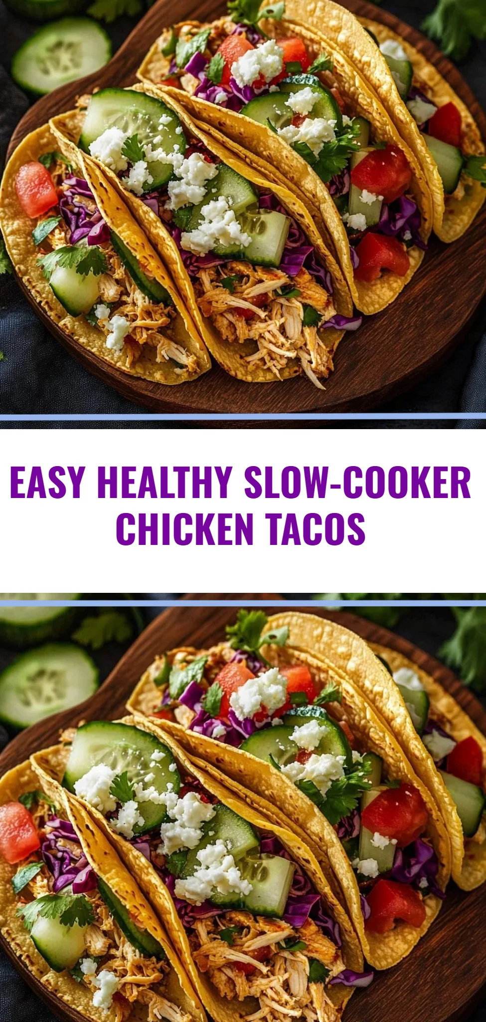 Easy Healthy Slow-Cooker Chicken Tacos