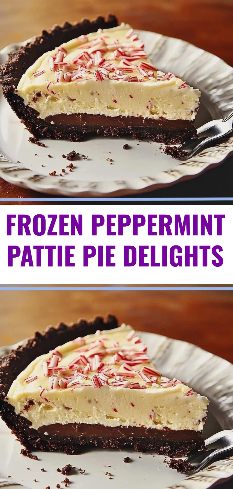 Frozen Peppermint Pattie Pie Delights