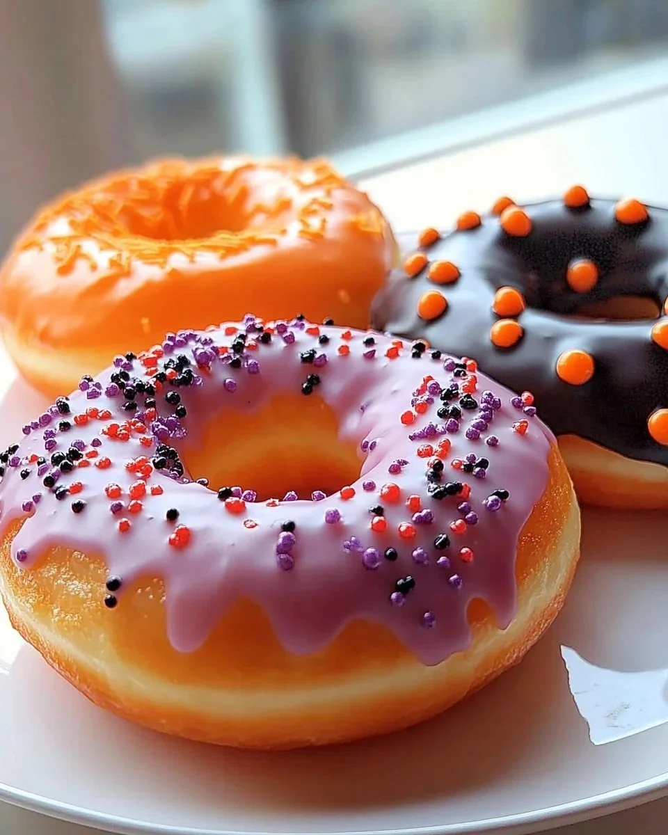 Ghoulish Donut Delights decorated for Halloween with spooky designs