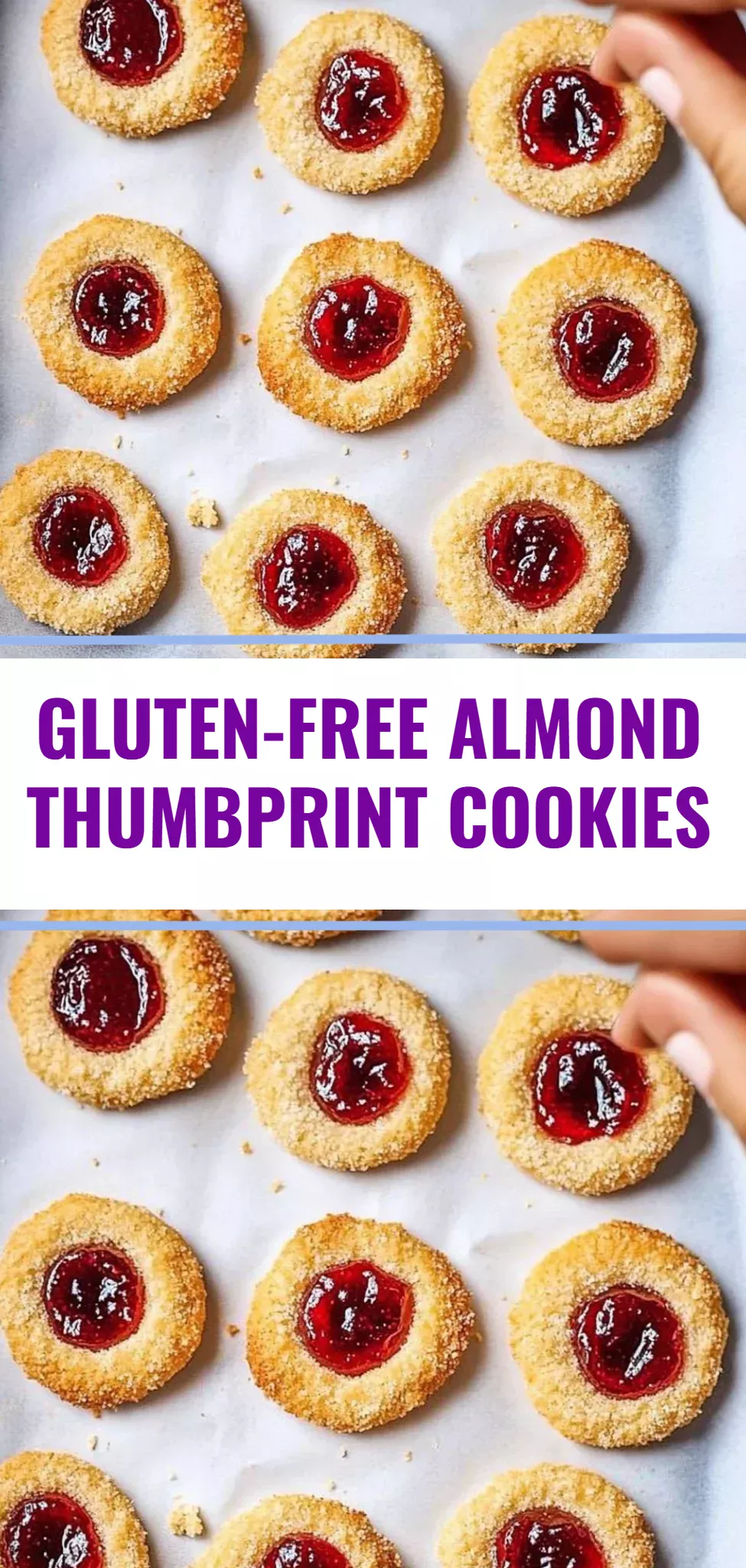 Gluten-Free Almond Thumbprint Cookies