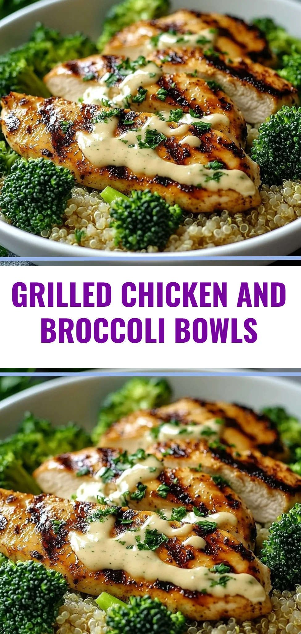 Grilled Chicken and Broccoli Bowls