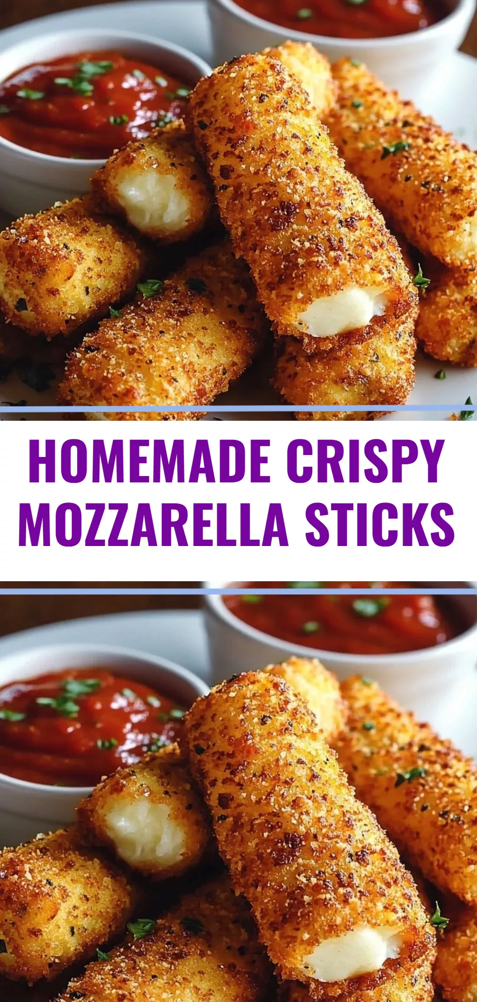 Homemade Crispy Mozzarella Sticks