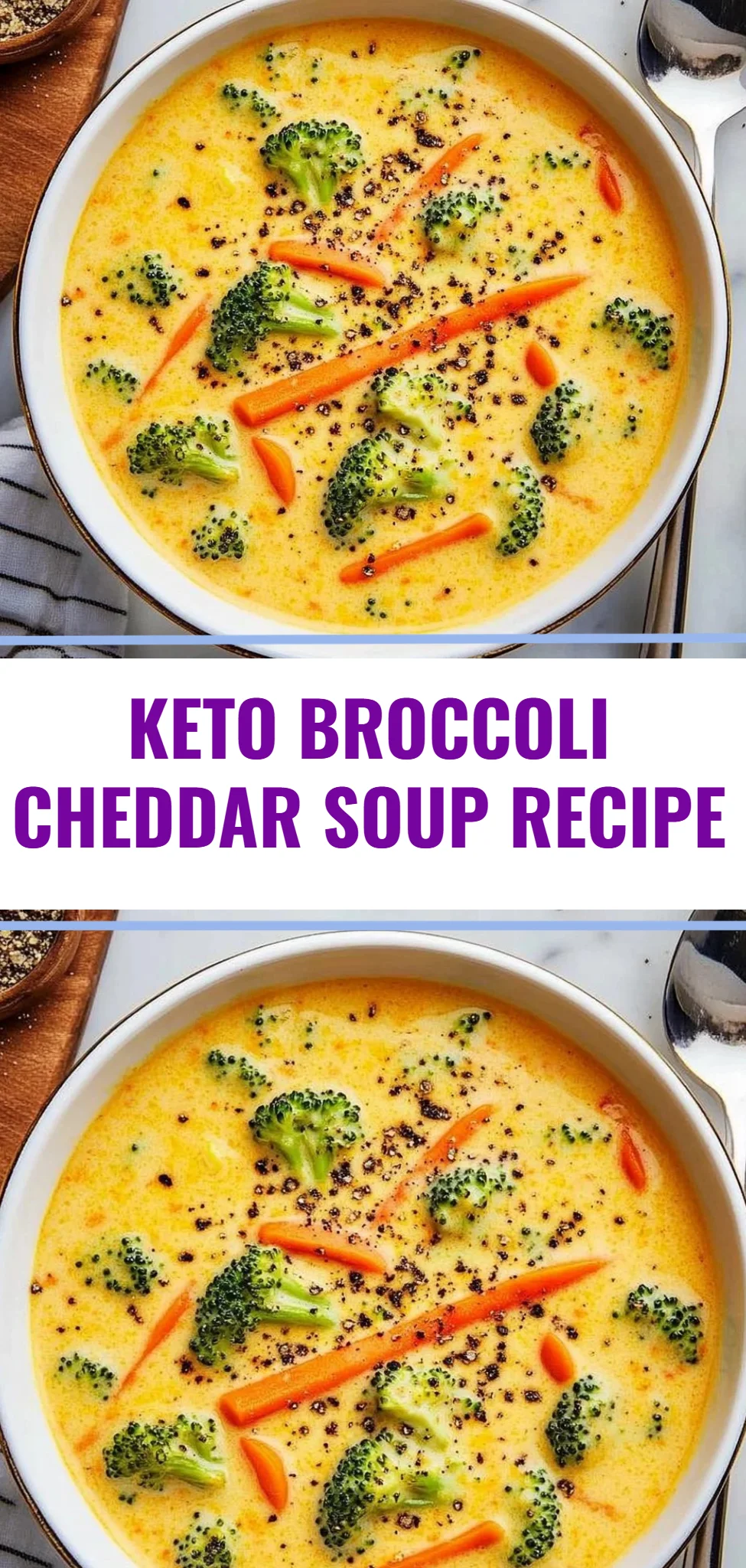 Keto Broccoli Cheddar Soup Recipe