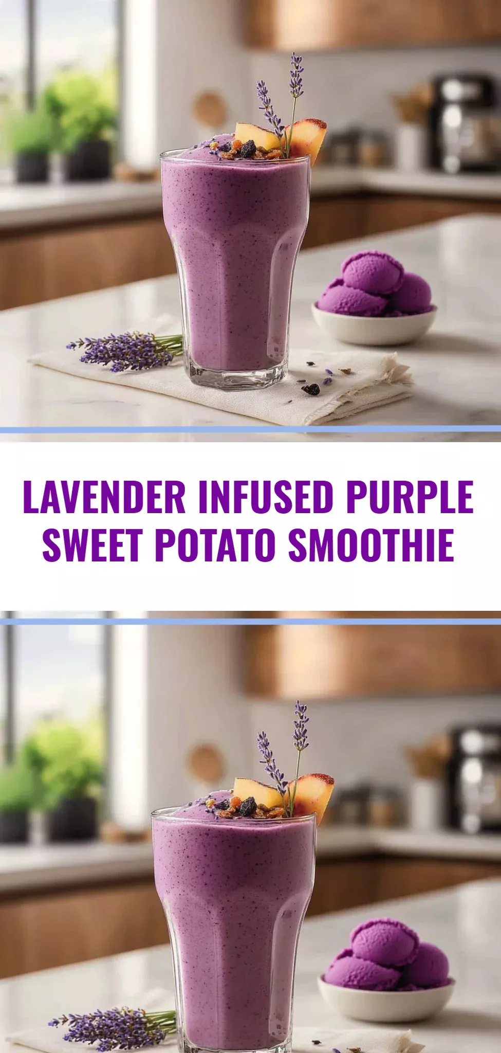 Lavender Infused Purple Sweet Potato Smoothie