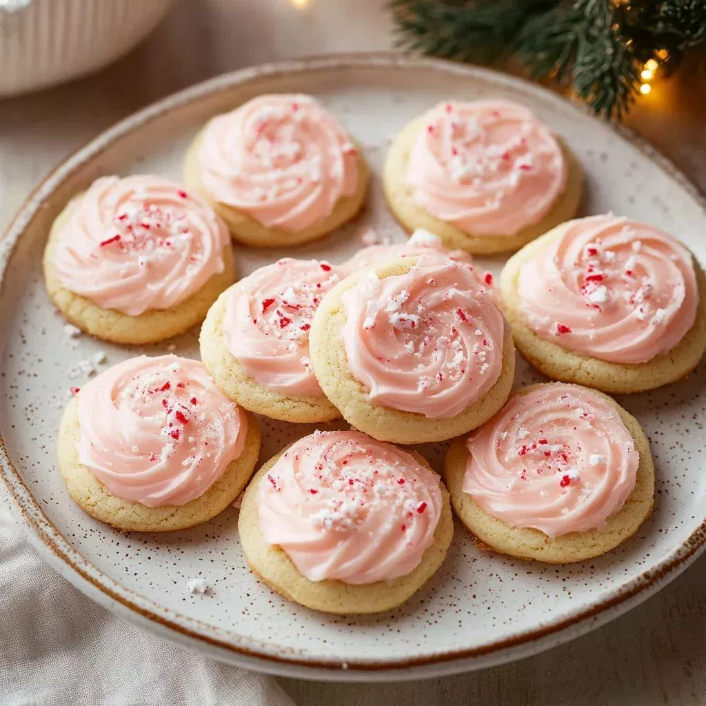 Delicious homemade Mint Meltaway Cookies on a plate.