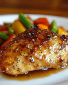 Mustard glazed roasted chicken served with sides