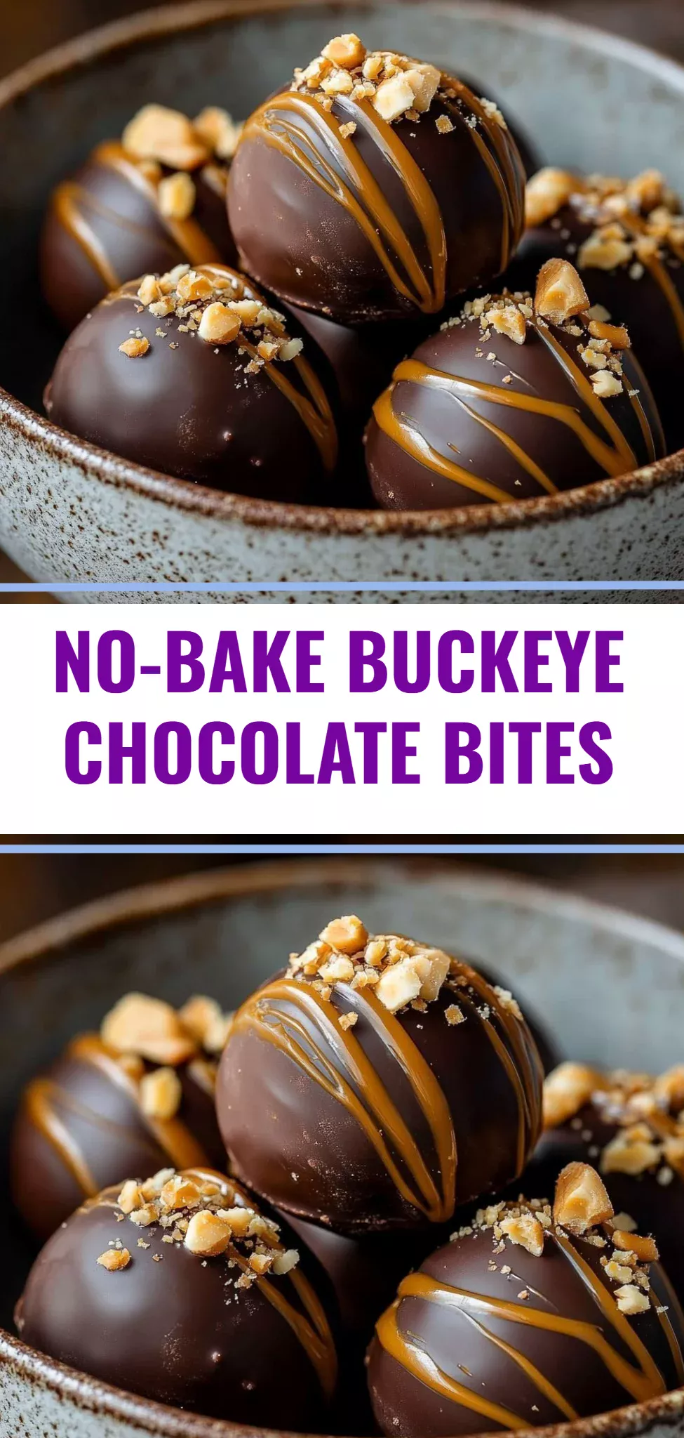 No-Bake Buckeye Chocolate Bites