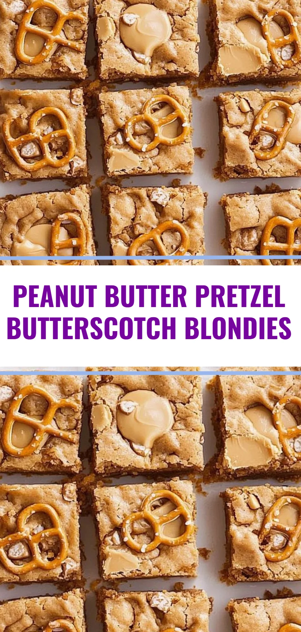 Peanut Butter Pretzel Butterscotch Blondies