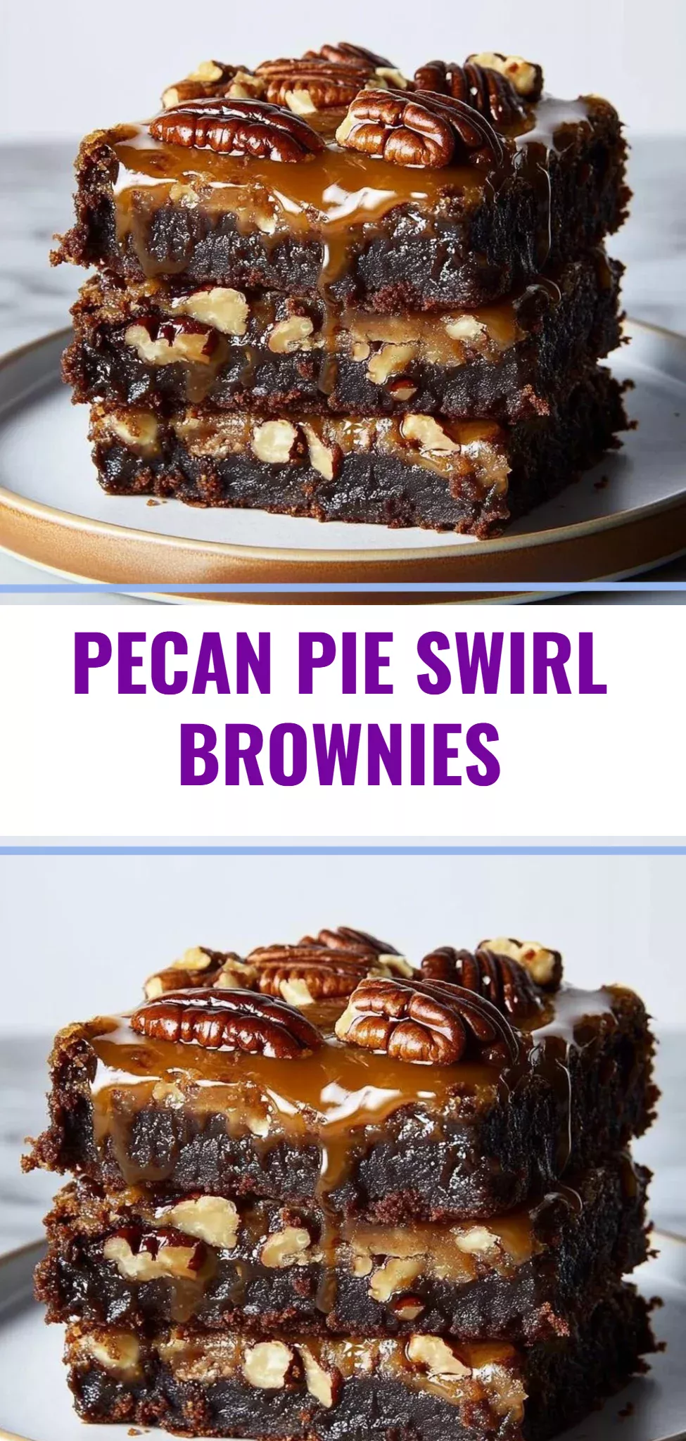 Pecan Pie Swirl Brownies