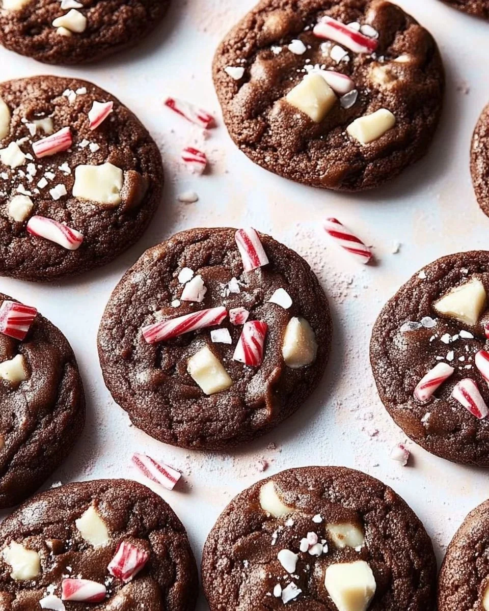 Delicious Peppermint Bark Cookies made with cake mix, perfect for the holidays.