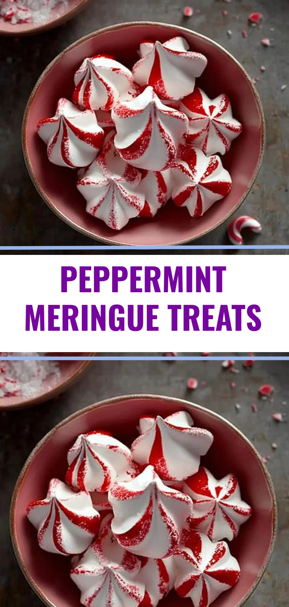 Peppermint Meringue Treats