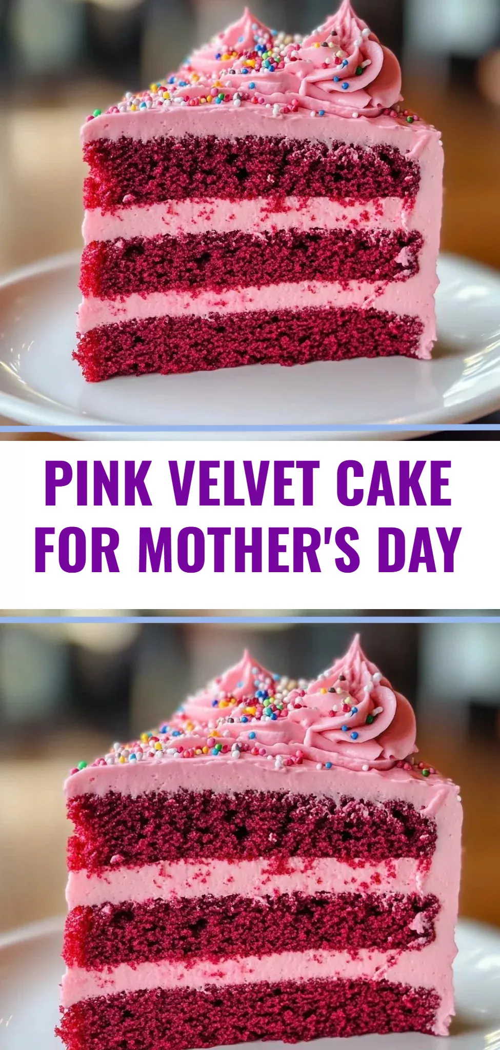 Pink Velvet Cake for Mother's Day