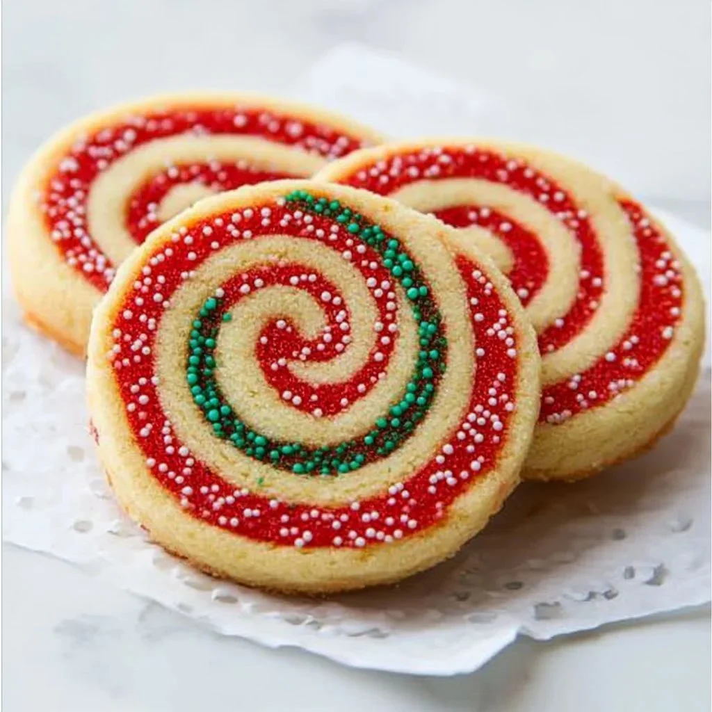 Colorful Pinwheel Cookies showcasing delightful swirls of flavor on a plate.