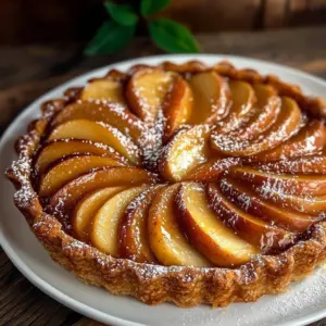 Delicious Rustic Spiced Apple Tart with warm spices and fresh apples