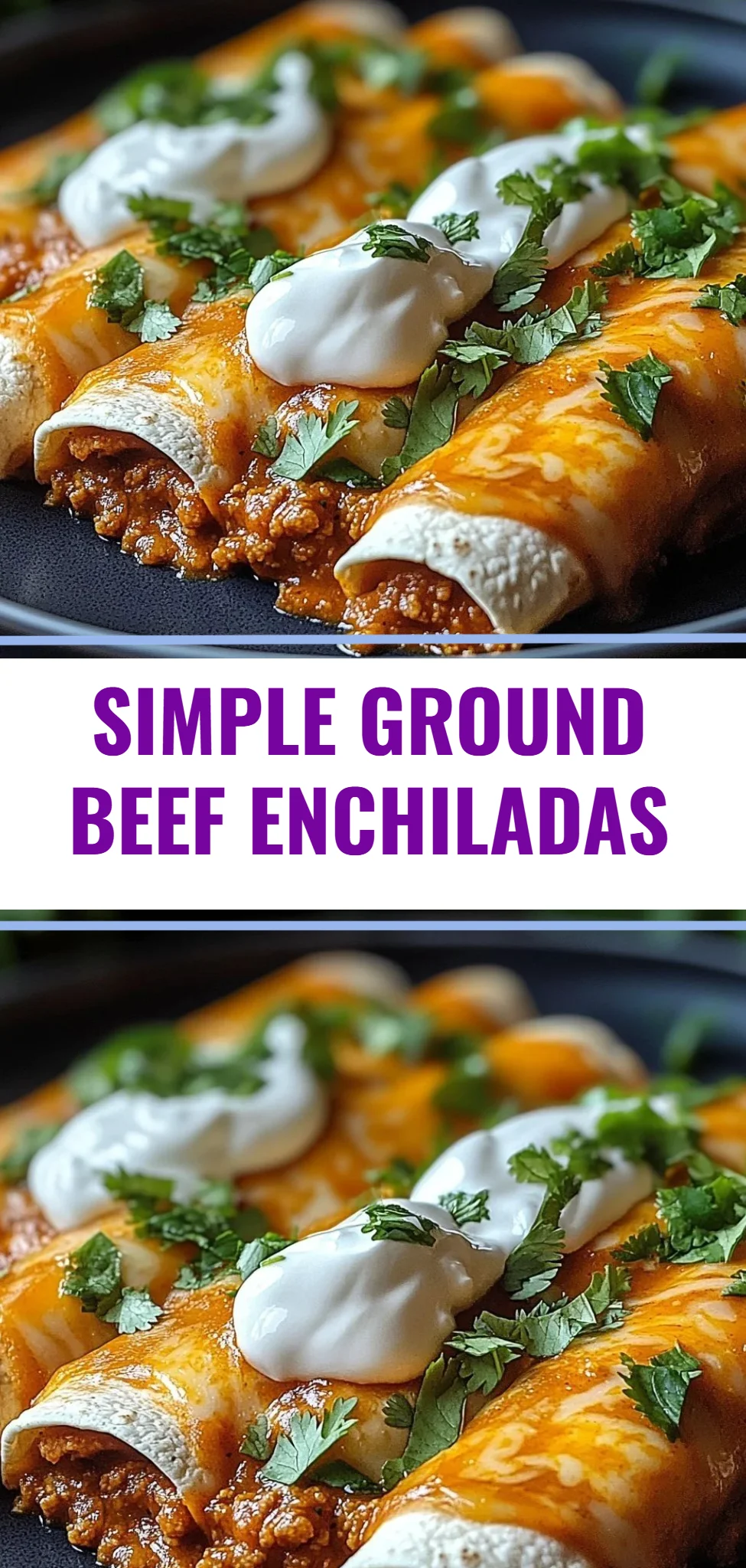 Simple Ground Beef Enchiladas