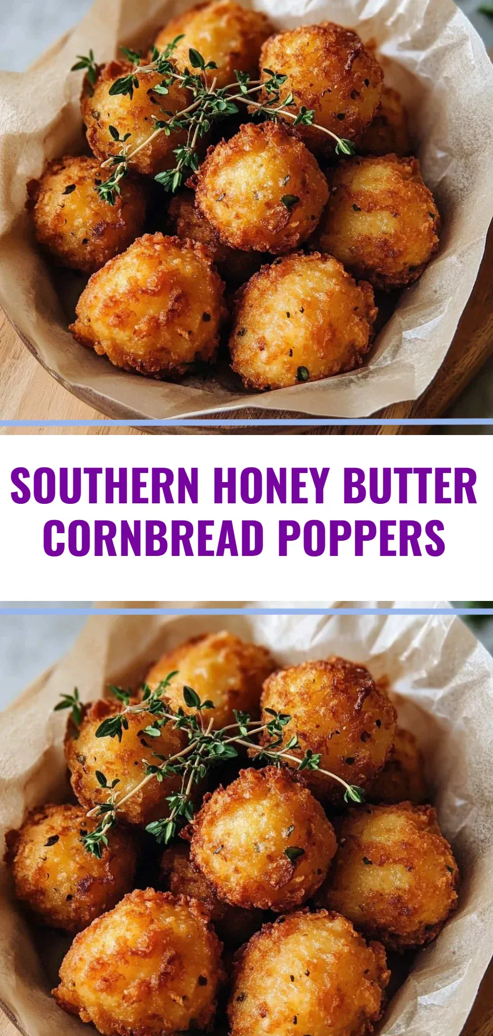 Southern Honey Butter Cornbread Poppers