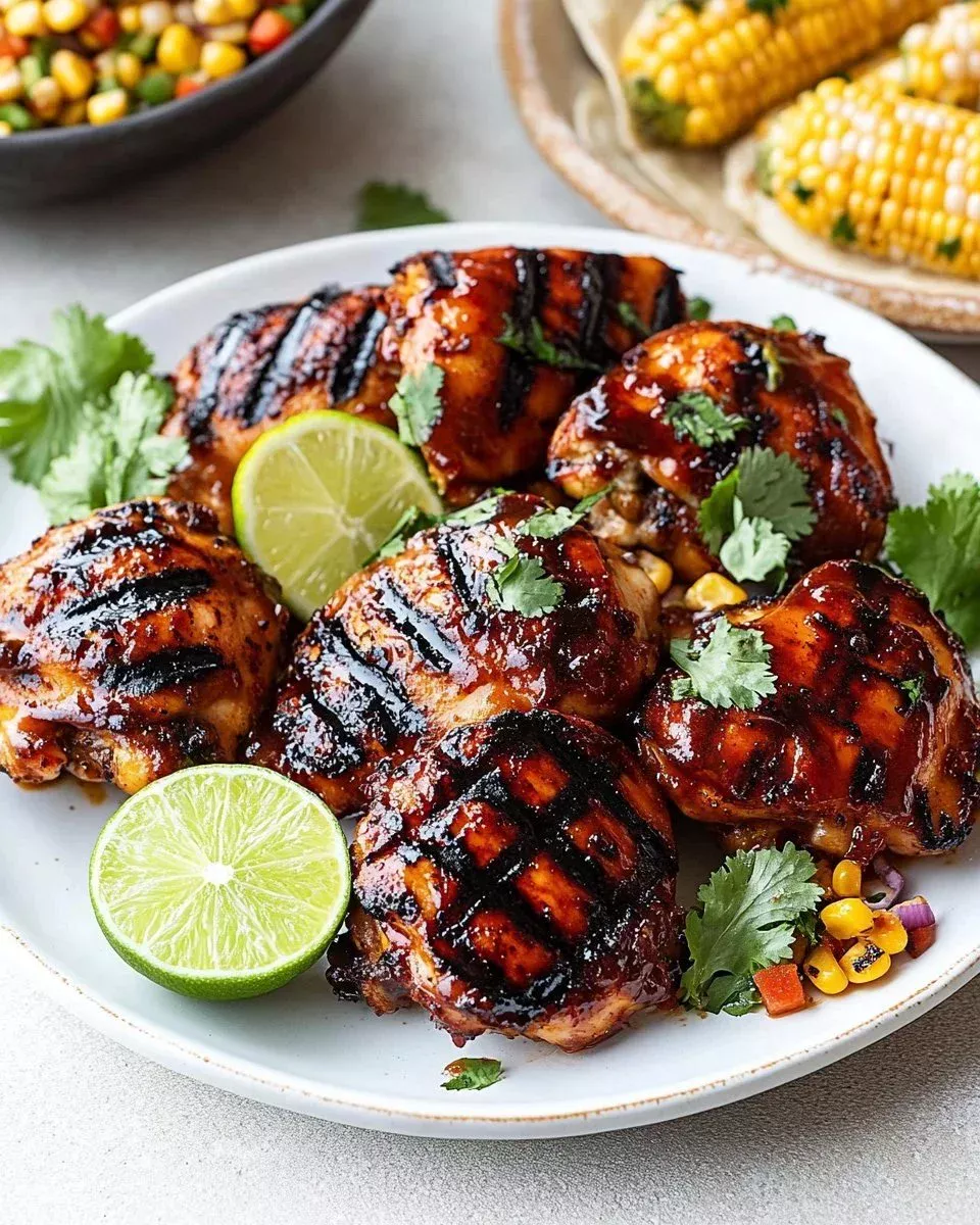 Delicious spicy Mexican grilled chicken served with fresh vegetables