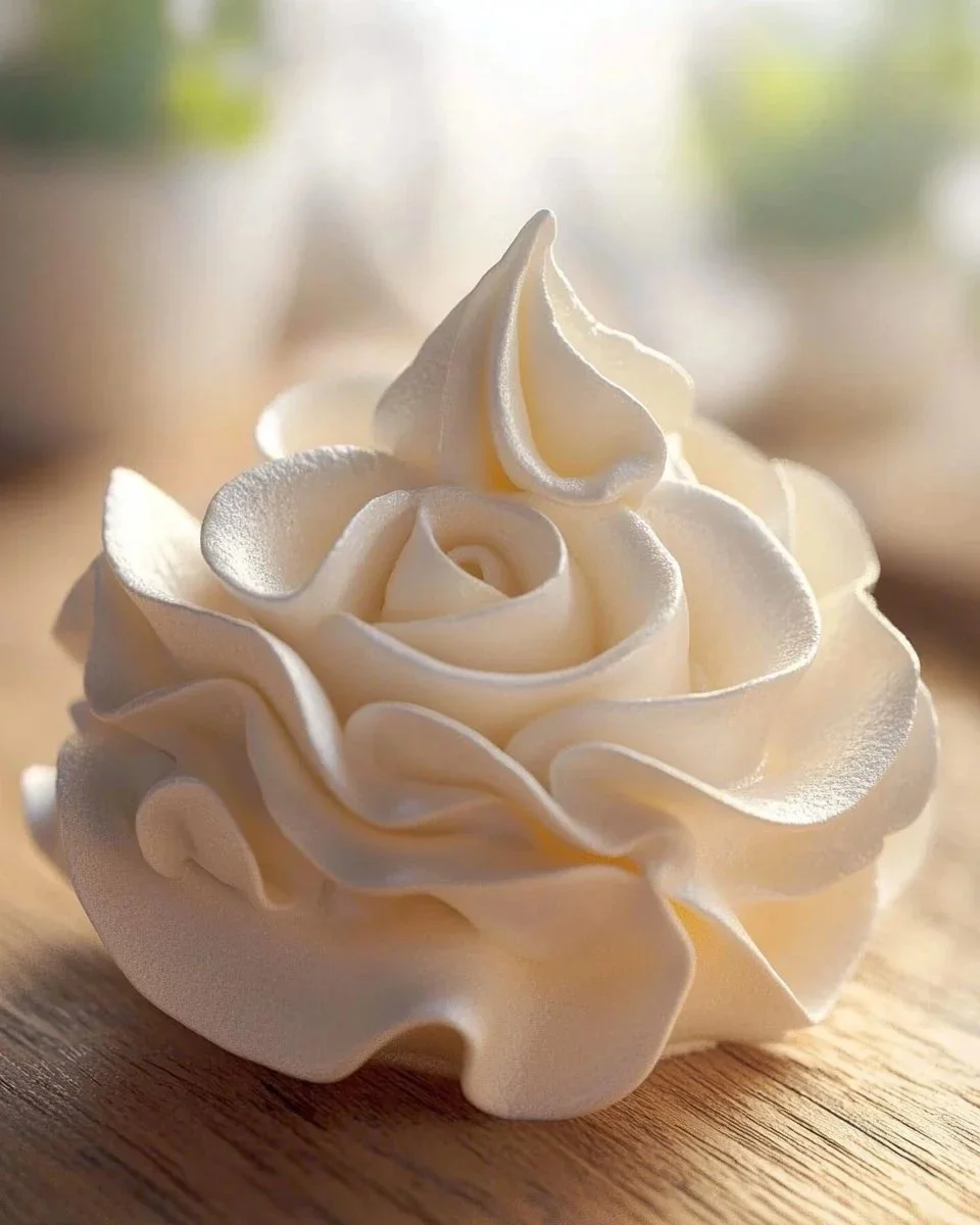 Beautifully crafted Swiss Meringue dessert ready for guests
