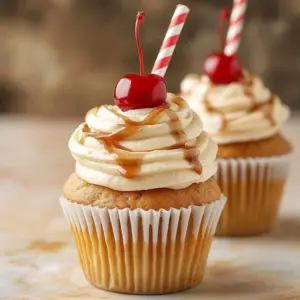 Delicious vanilla root beer cupcakes with creamy buttercream frosting
