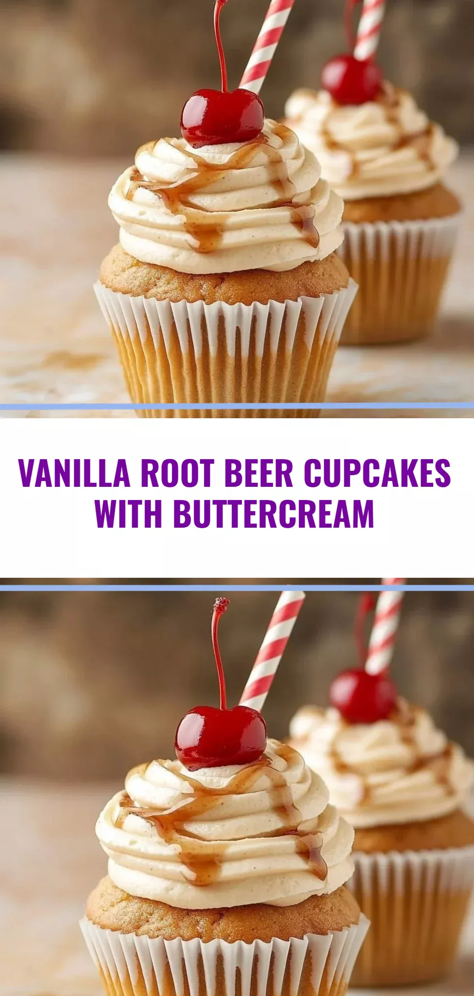 Vanilla Root Beer Cupcakes with Buttercream