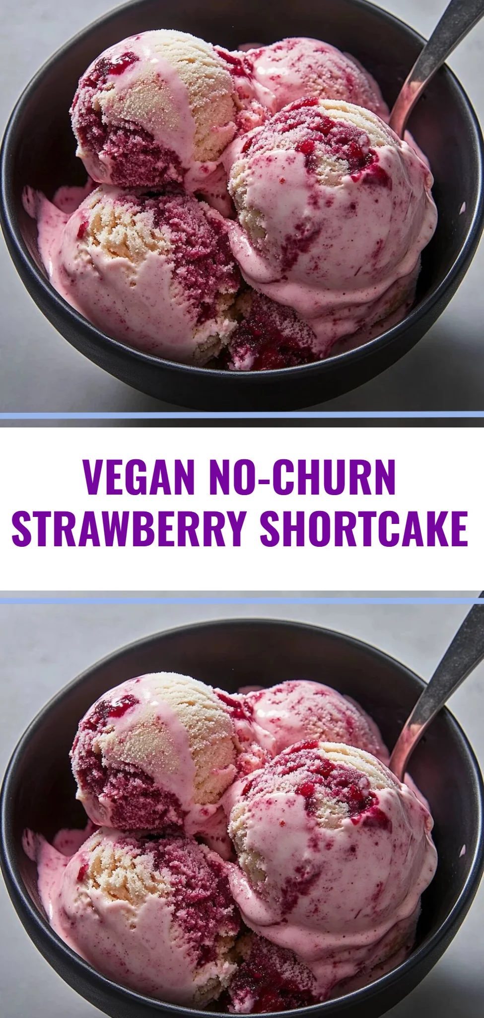 Vegan No-Churn Strawberry Shortcake