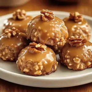 Delicious walnut cookie praline delights with crunchy walnuts and sweet glaze