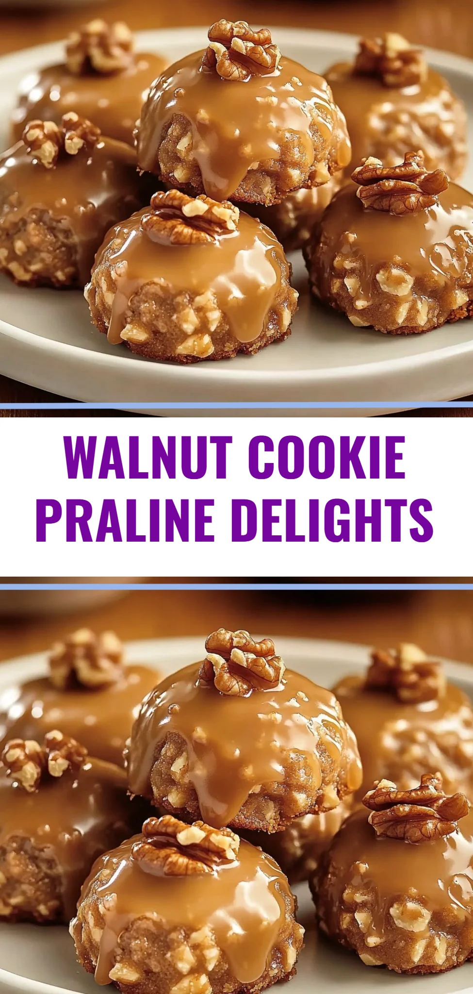 Walnut Cookie Praline Delights