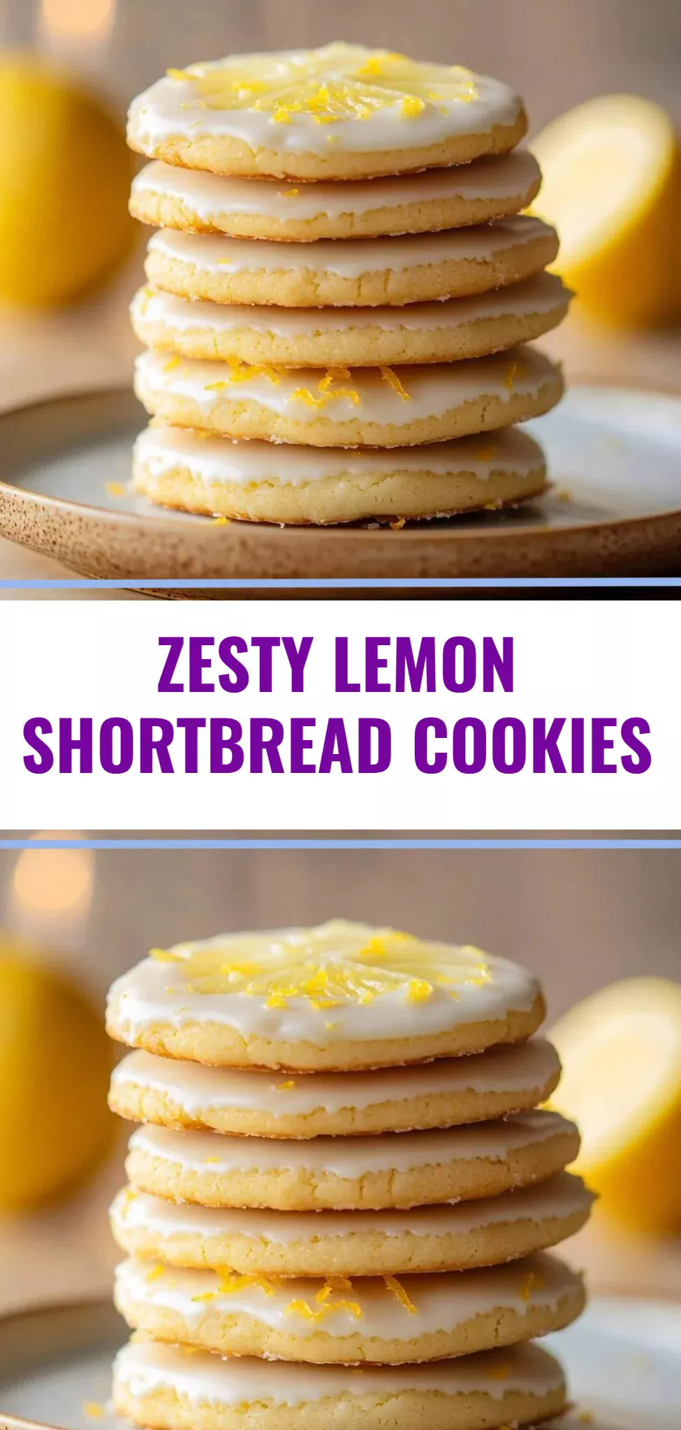 Zesty Lemon Shortbread Cookies